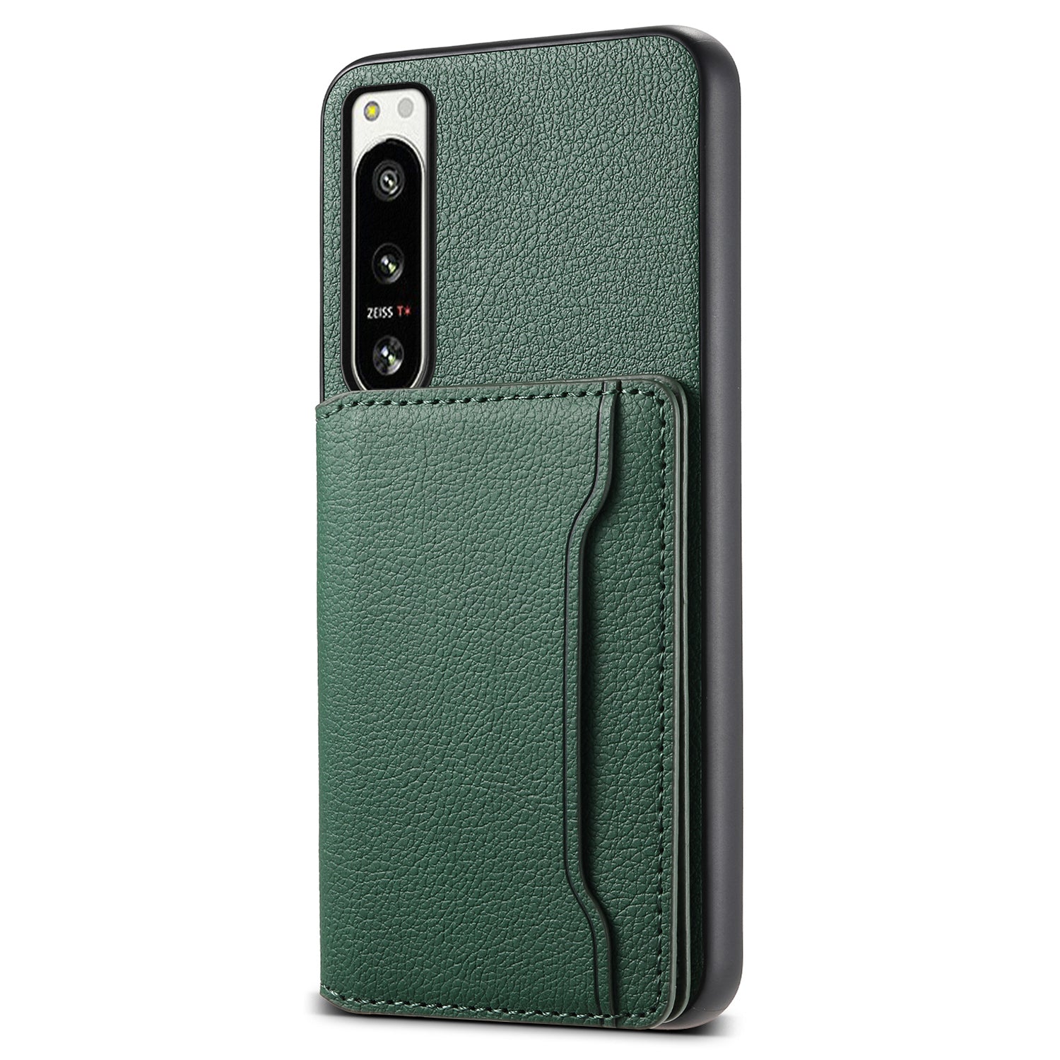 For Sony Xperia 5 IV 5G Case Drop-proof Calf Texture Card Holder Back Cover For Sony Xperia 5 IV 5G Case Drop-proof Calf Texture Card Holder Back Cover